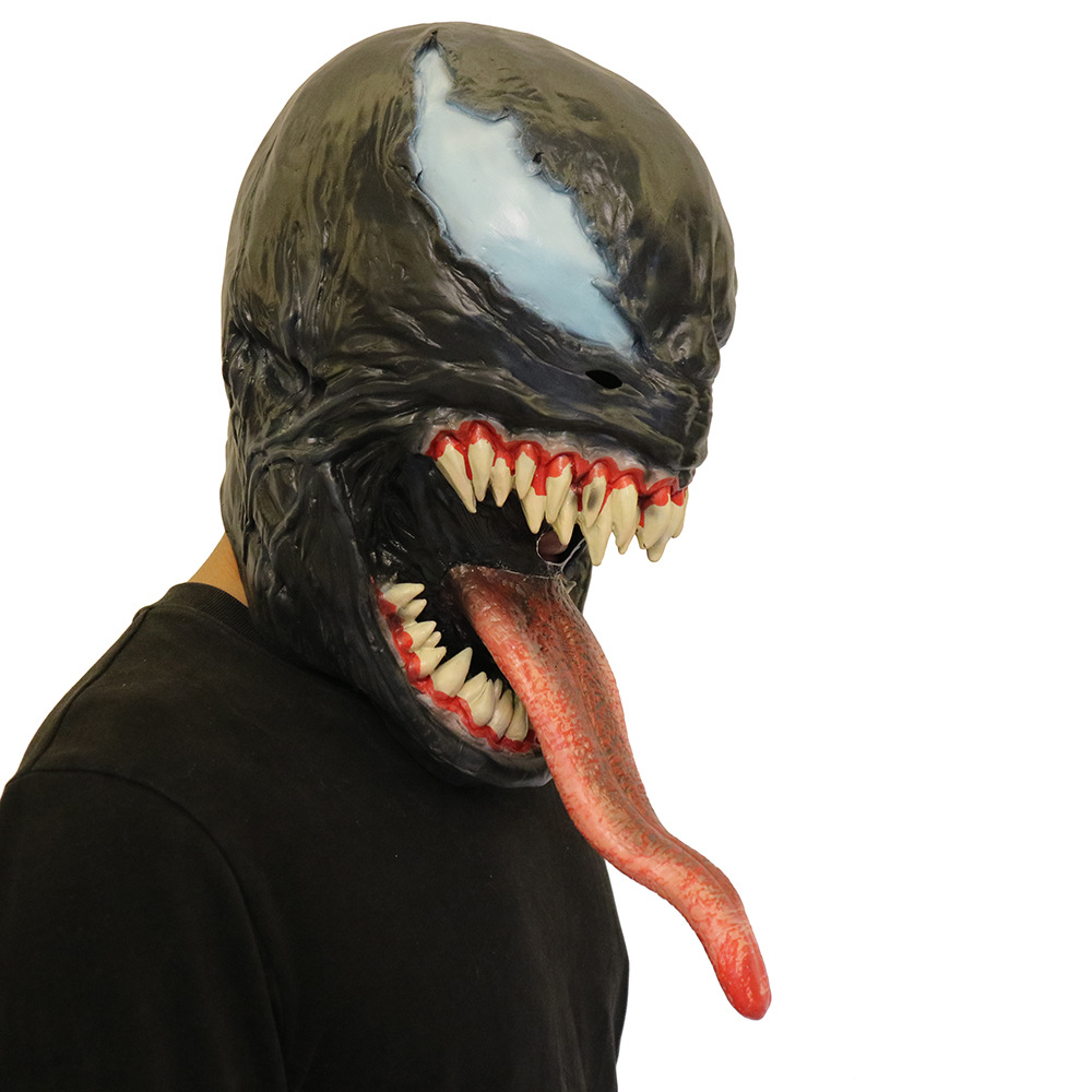 cosplay毒液面具复联漫威周边恐怖乳胶面具电影影视头套厂家直销