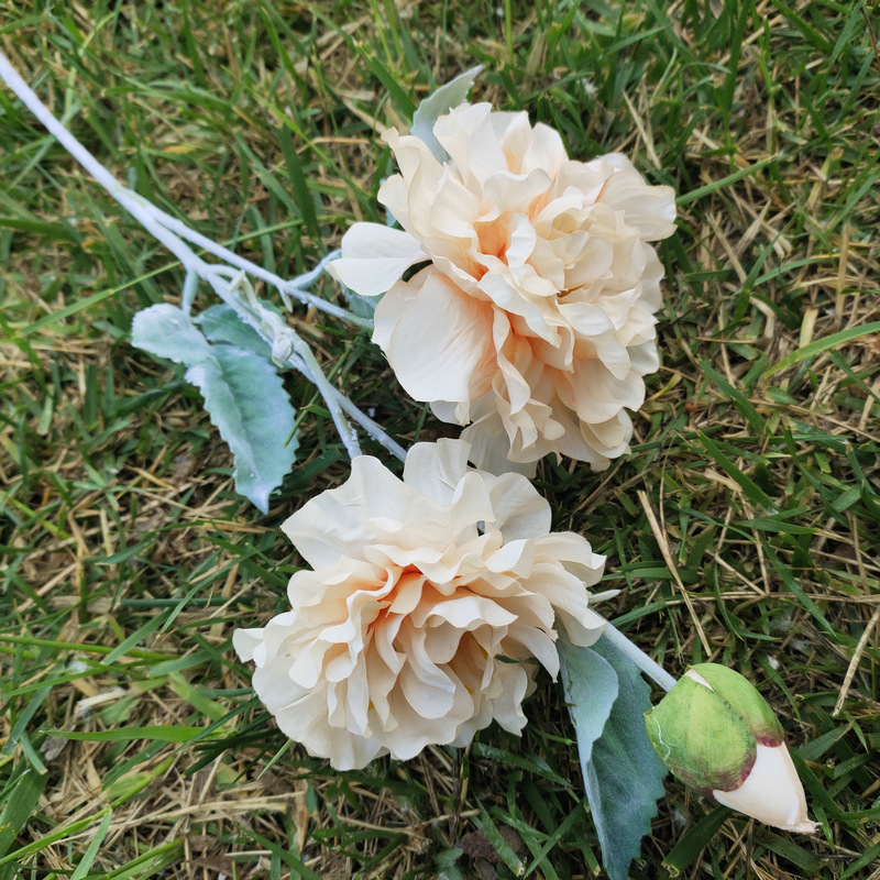 现货批发3头皇后芍药 婚庆布置仿真花 客厅办公室装饰假花