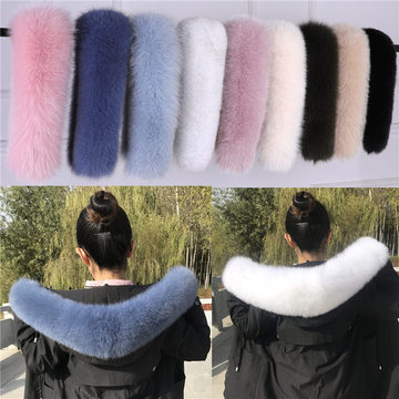 批发真毛领子狐狸毛领子貉子毛帽条羽绒服帽子毛领女单买棉服毛领