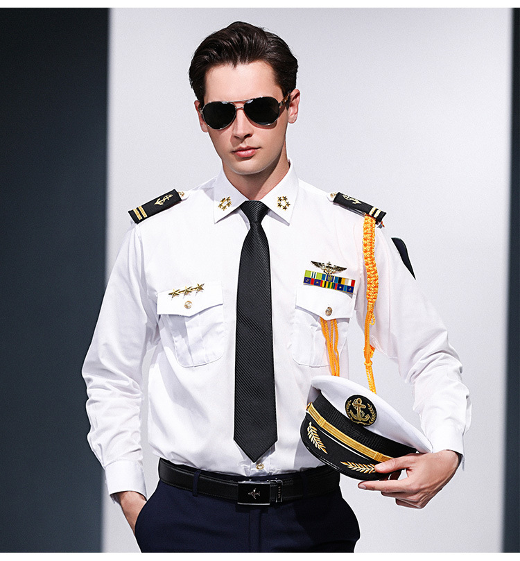 2020四季男海员服装海员衣服演出服长袖航空飞行员空少机长制服