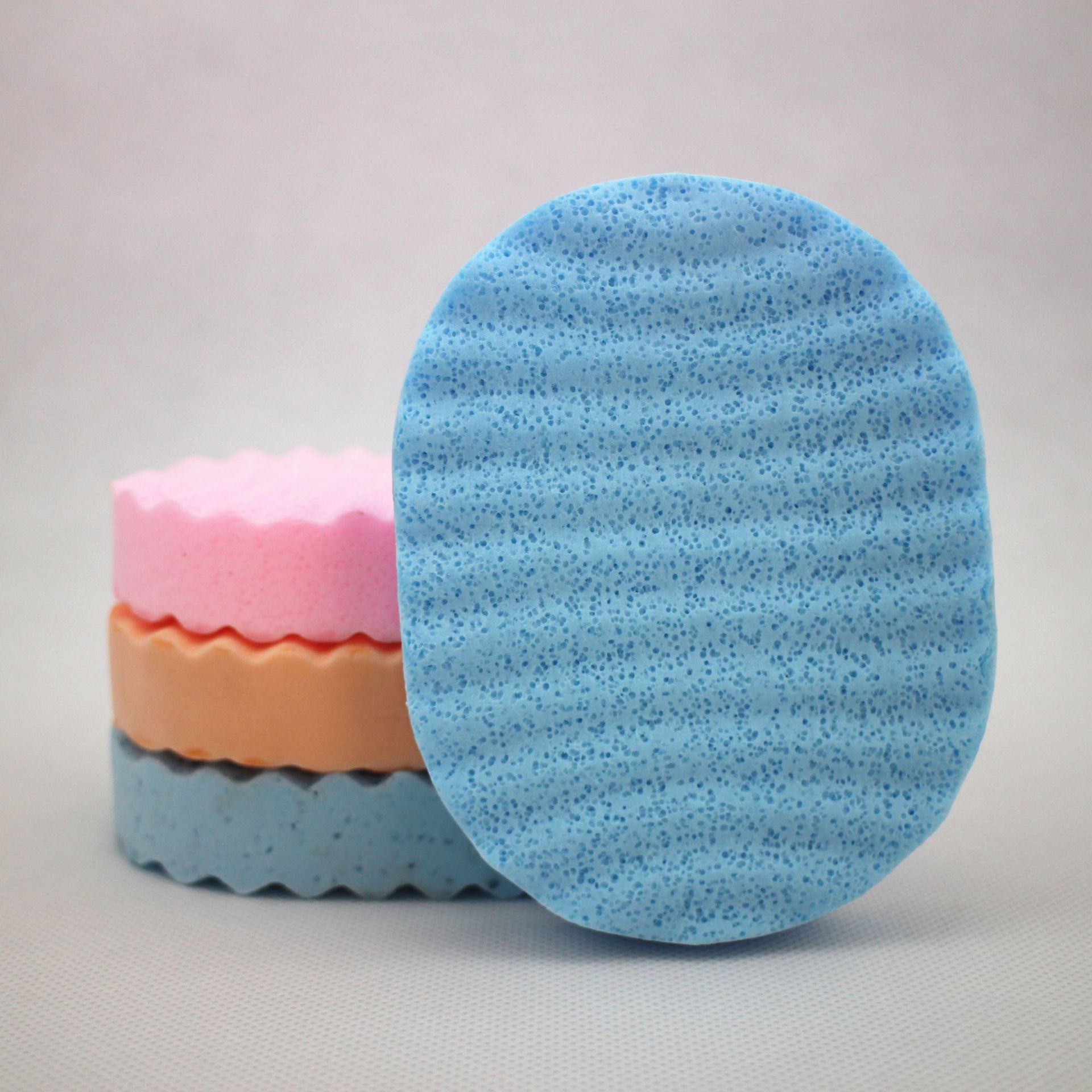 【波纹洗脸扑】海藻洁面扑 波浪纹洗脸扑 微孔面扑 加厚粉扑