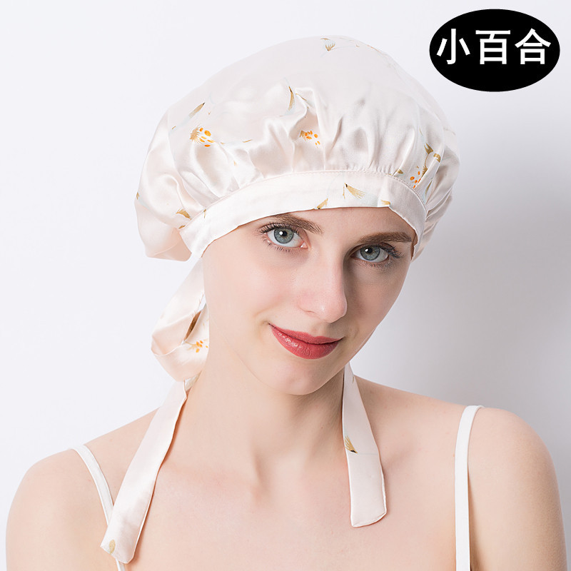 [Amazon] plus-Sized Adjustable Lace-up Seamless Mulberry Silk Silk Nightcap Toupee Women's Home Japanese