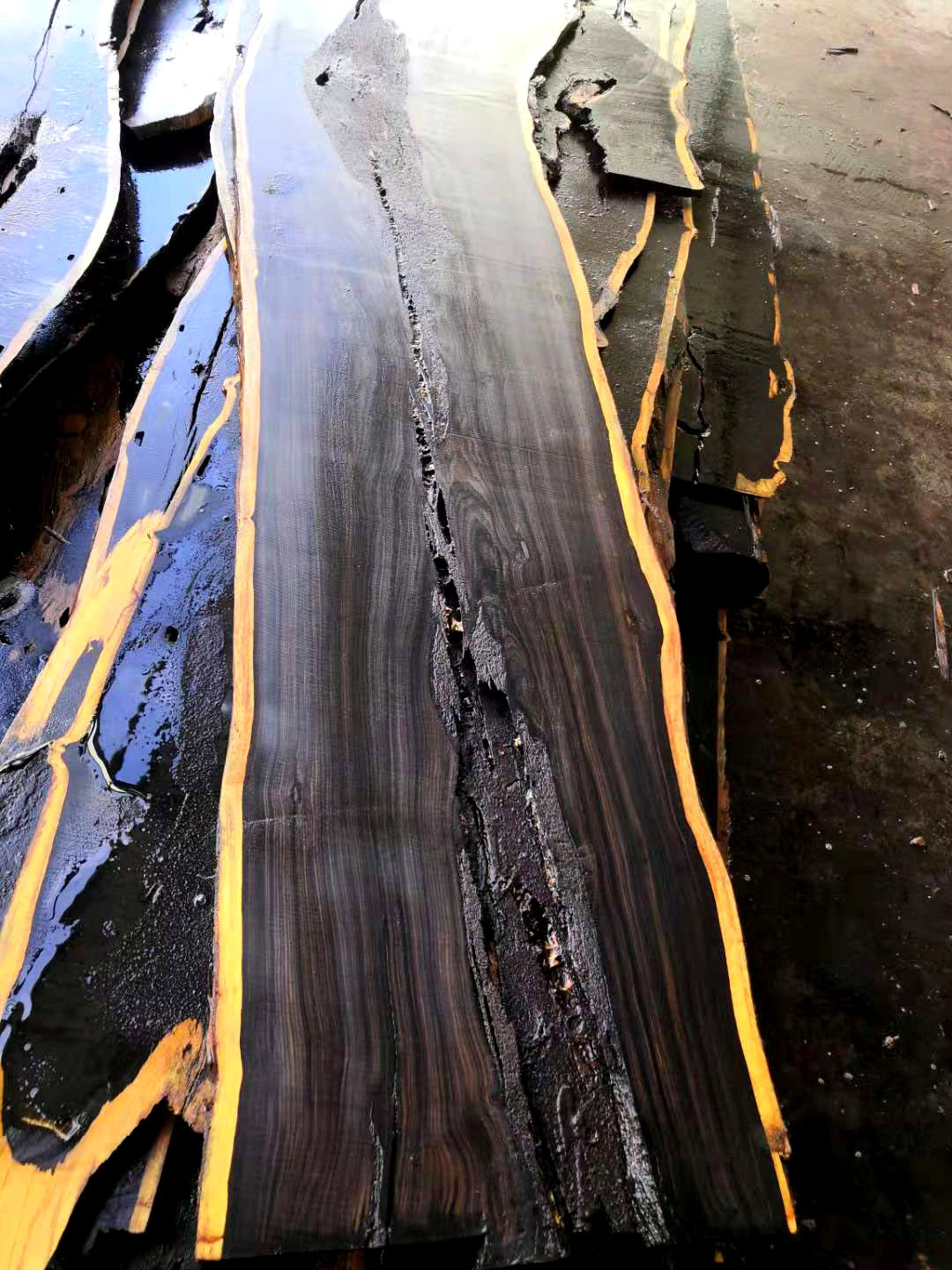 东非进口紫光檀黑檀原木家具实木板材批发零售