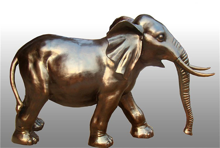 动物铜像厂家制作铸铜大象雕塑 唐县铜像厂家制作园林大象雕塑