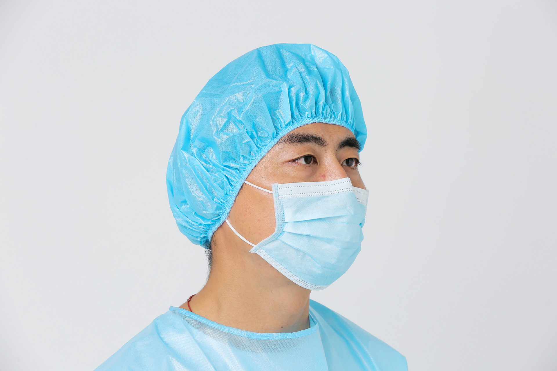 浩宏35克pp pe 医用帽 ce fda iso 双白名单 医用隔离帽 手术帽