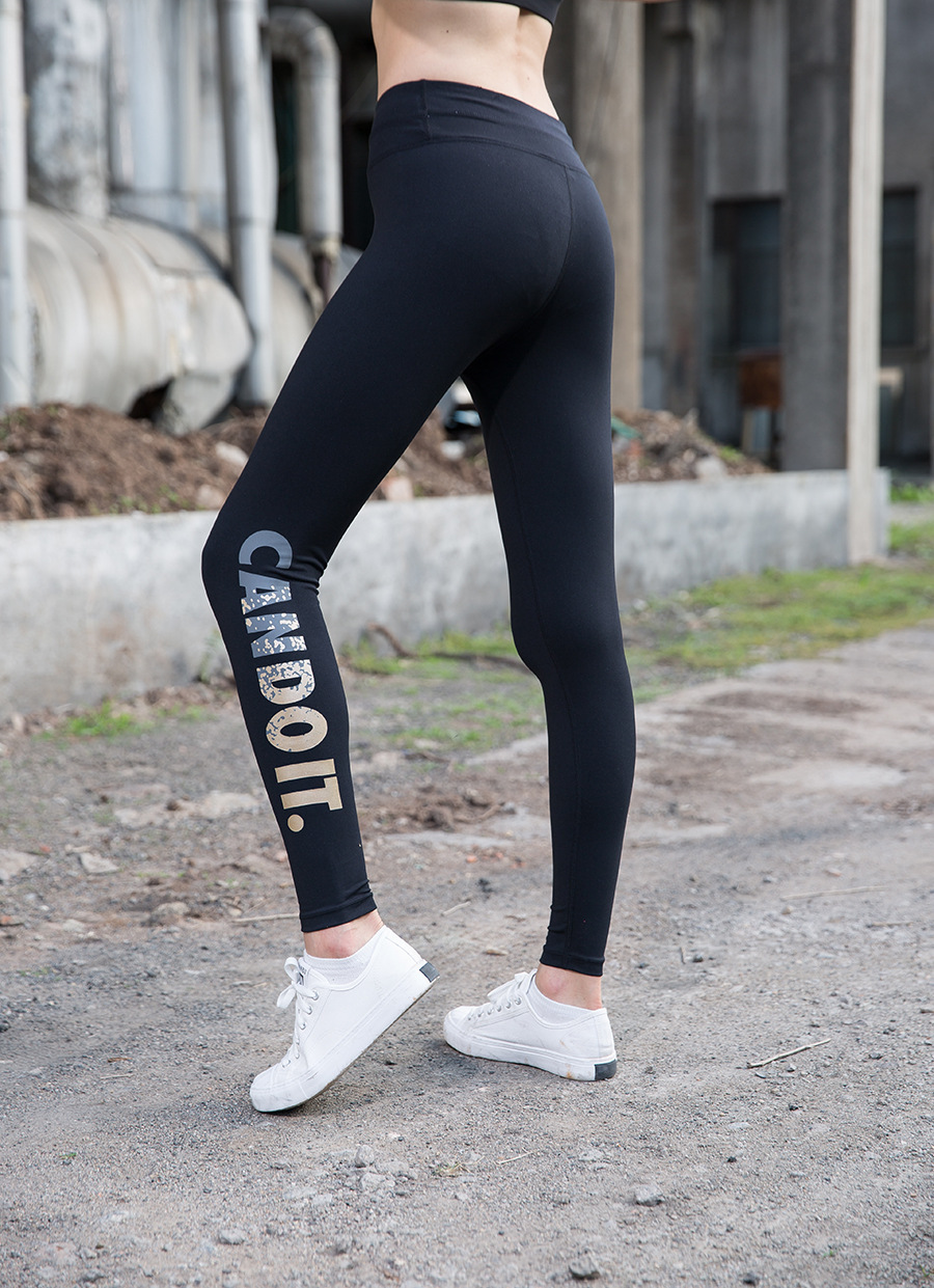 2022新款瑜伽裤高腰显瘦字母紧身裤提臀运动健身裤女