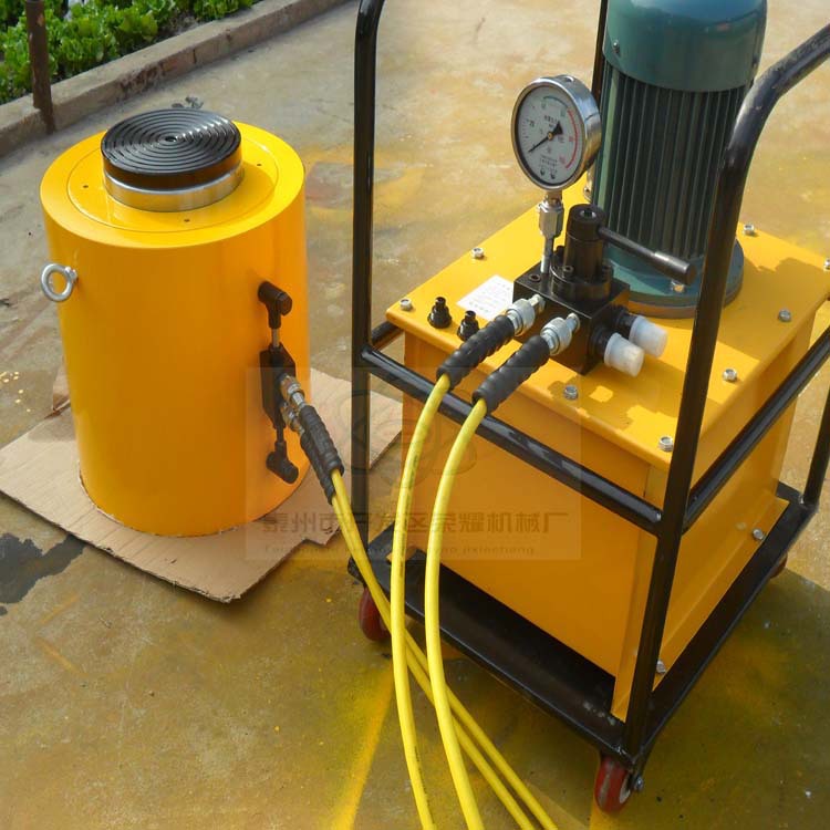 液压顶厂热销100t油压千斤顶100吨电磁阀远程控制电动油压千斤顶