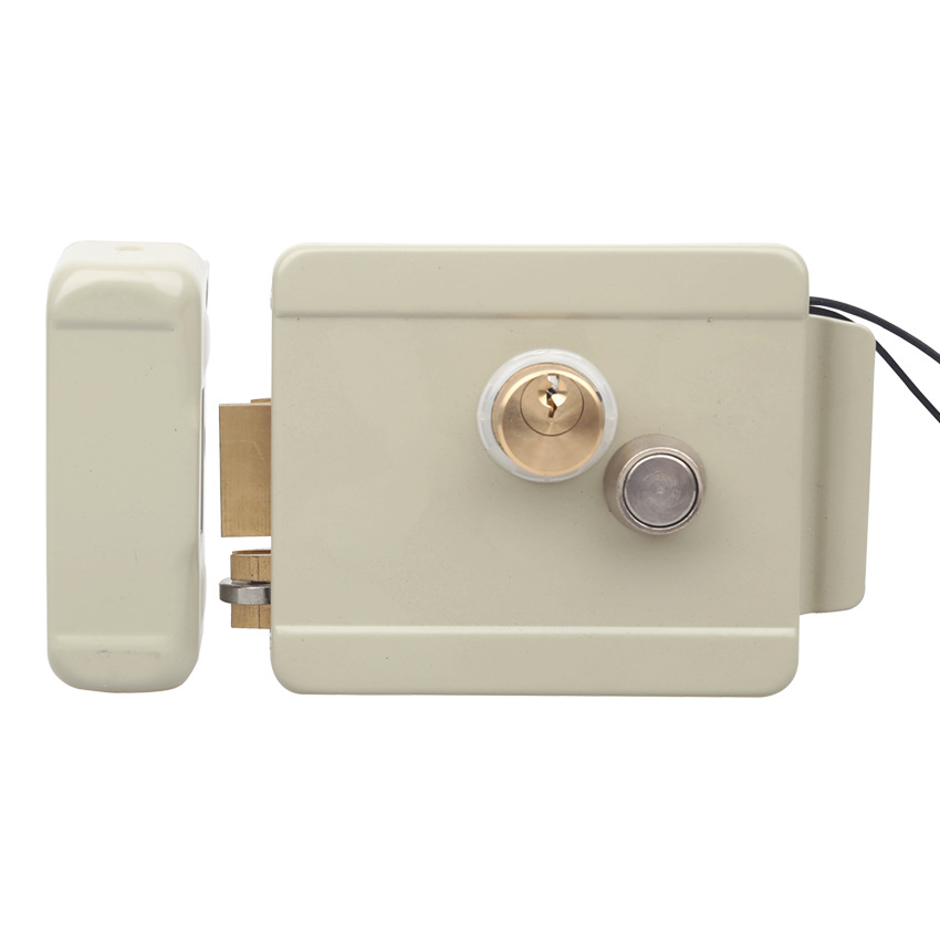 Double-Headed Electric Control Lock Wheel Paint Indoor Home Door Electronic Security Lock Can Be Connected to Remote Control Electric Control Lock