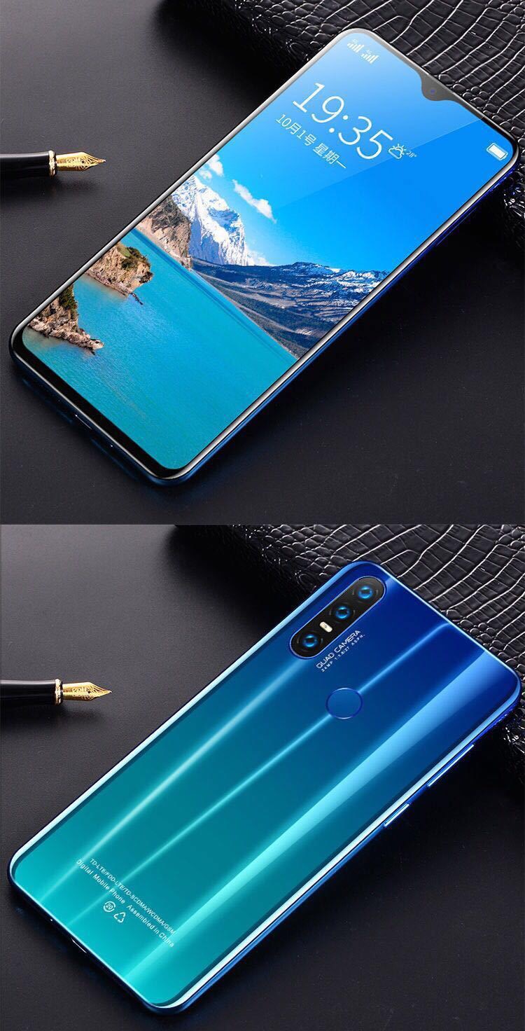 新款m30超薄6.5寸水滴大屏8 128g安卓全网通4g智能手机低价批代发