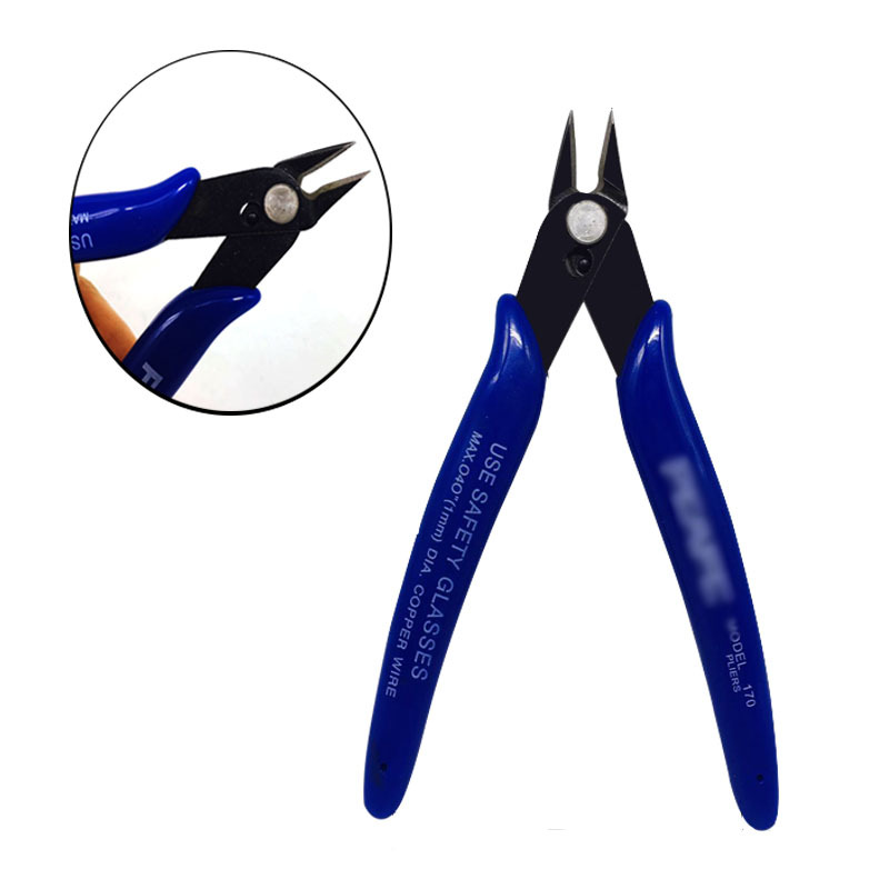 170 Cutting Pliers Industrial Grade Plastic Nipper Model Diagonal Cutting Pliers 5-Inch Diagonal Pliers Plastic Cable Cutters Component Foot Slanting Forceps