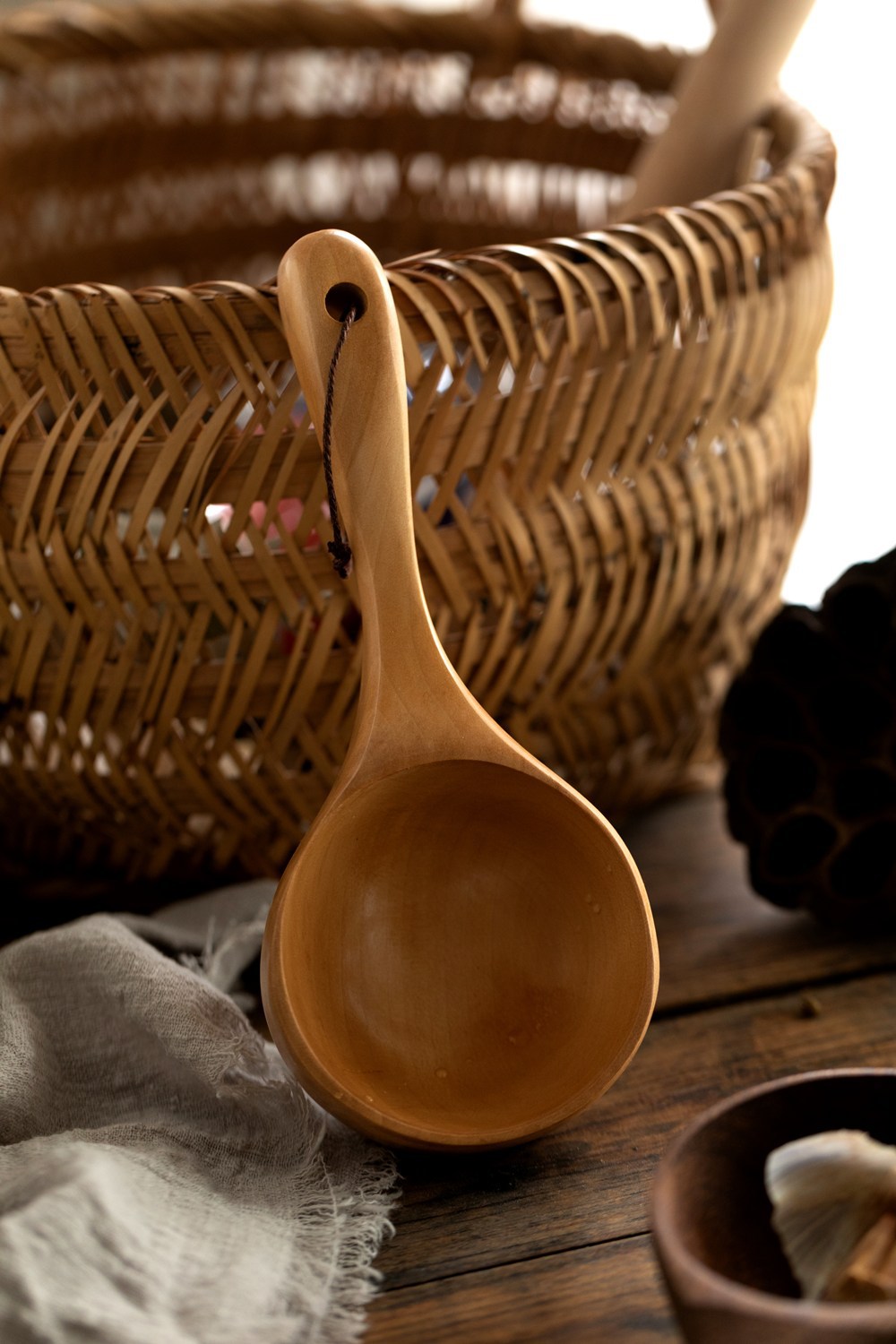 日式整木水勺 木瓢水瓢米瓢大木勺五谷米勺 厨房创意木头量勺批发