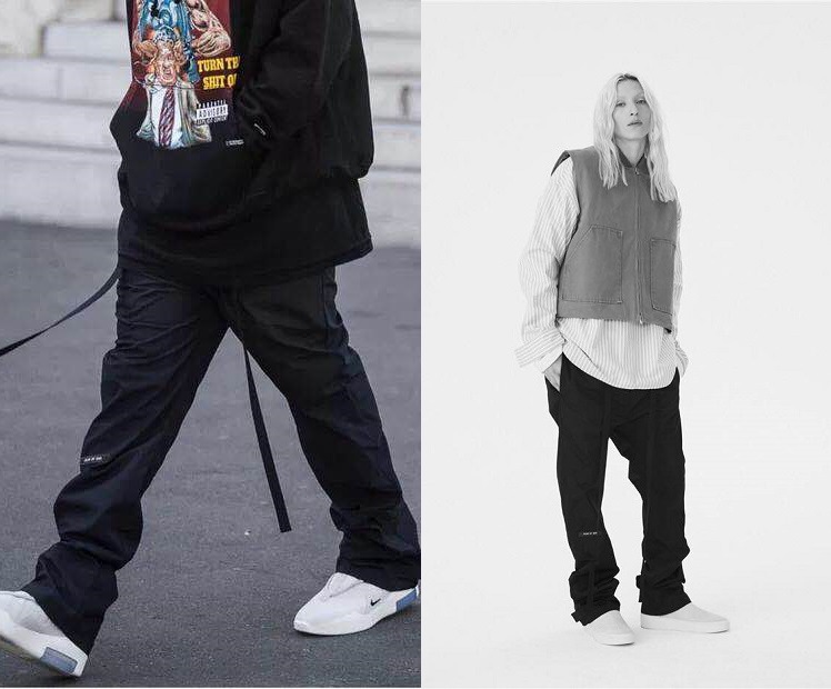 fog6th第六季主线飘带抽绳fearofgod魔术贴直筒高街休闲长裤