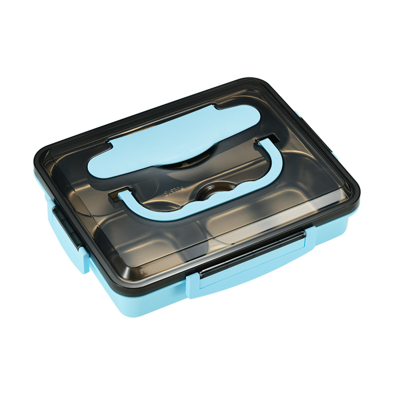 304 Stainless Steel Student Insulated Lunch Box Square Compartment Bento Box Office Worker Heating Lunch Box Lunch Box