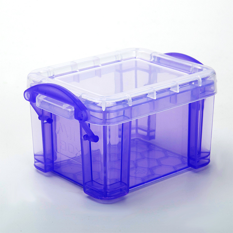 Japanese Ins Translucent Candy Color Storage Box Cosmetics Medicine Sundries Storage Box Desktop Mini Storage