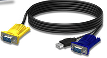 1.5米KVM轉換線VGA+USB吊頭線高清轉換線切換器線 單邊吊頭線