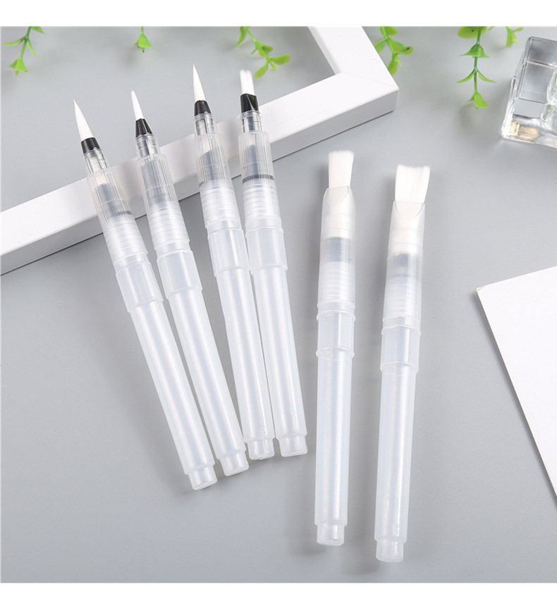 储水笔水写笔水彩笔自来水笔勾线固体颜料水彩画用笔水溶彩铅画笔