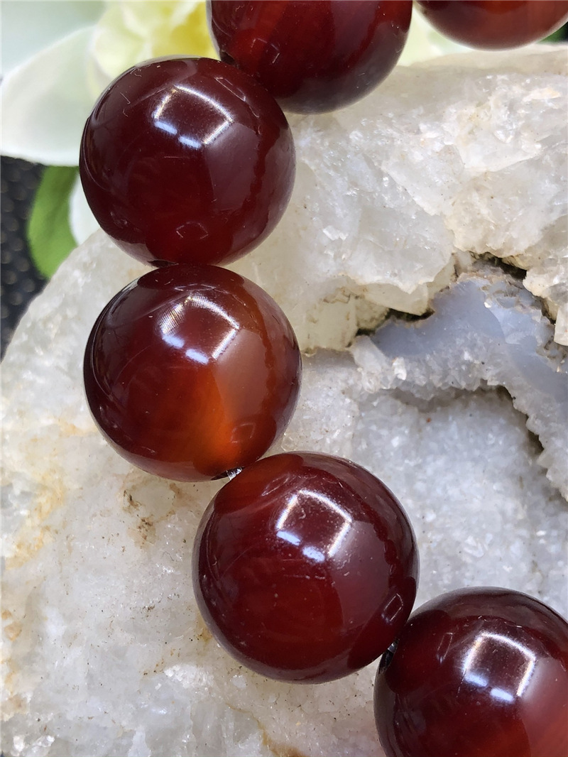 红玛瑙 酒红玛瑙20mm 手串 手链