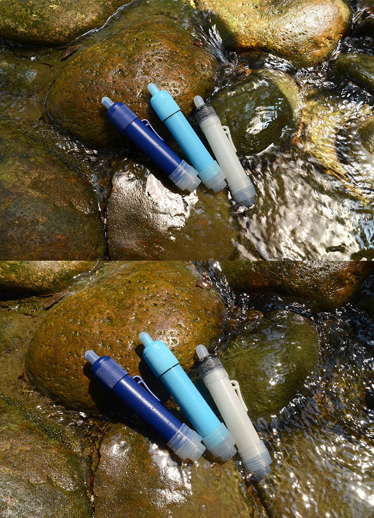 户外饮水过滤器便携直饮净水器野外探险净化滤水吸管户外应急装备