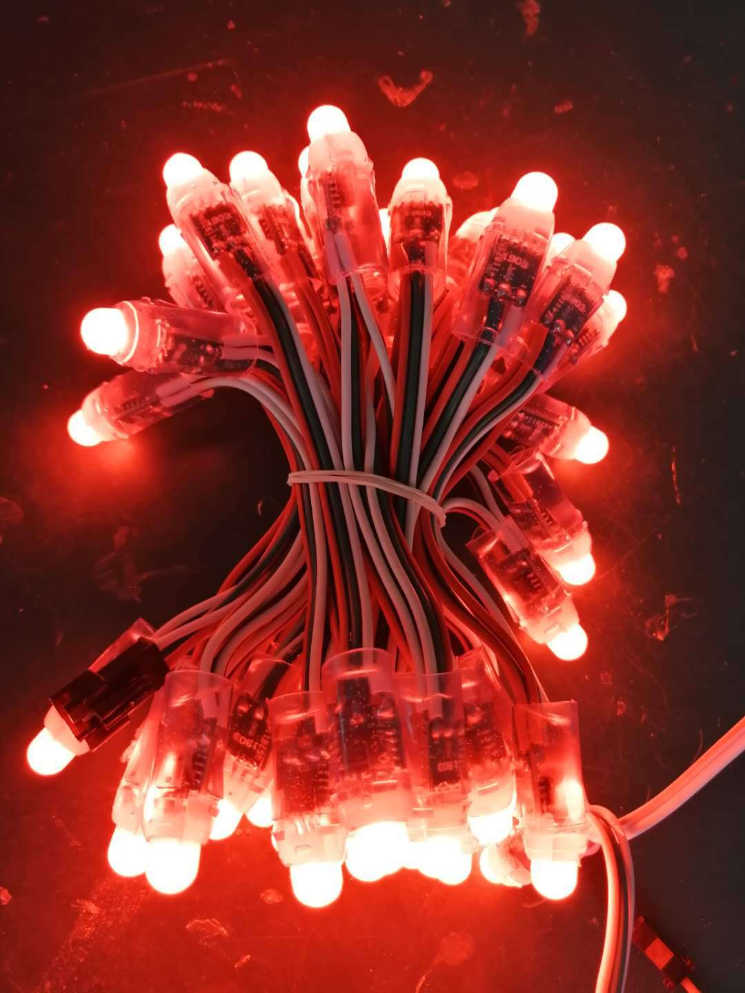 led灯串ws2811防水灌胶全彩12mm外露灯 5v幻彩穿孔灯装修发光字
