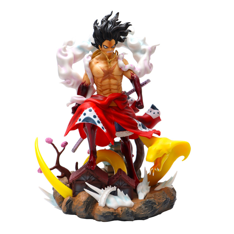 动漫手办海贼王 和之国 超大蛇人路飞 景品和服路飞模型摆件