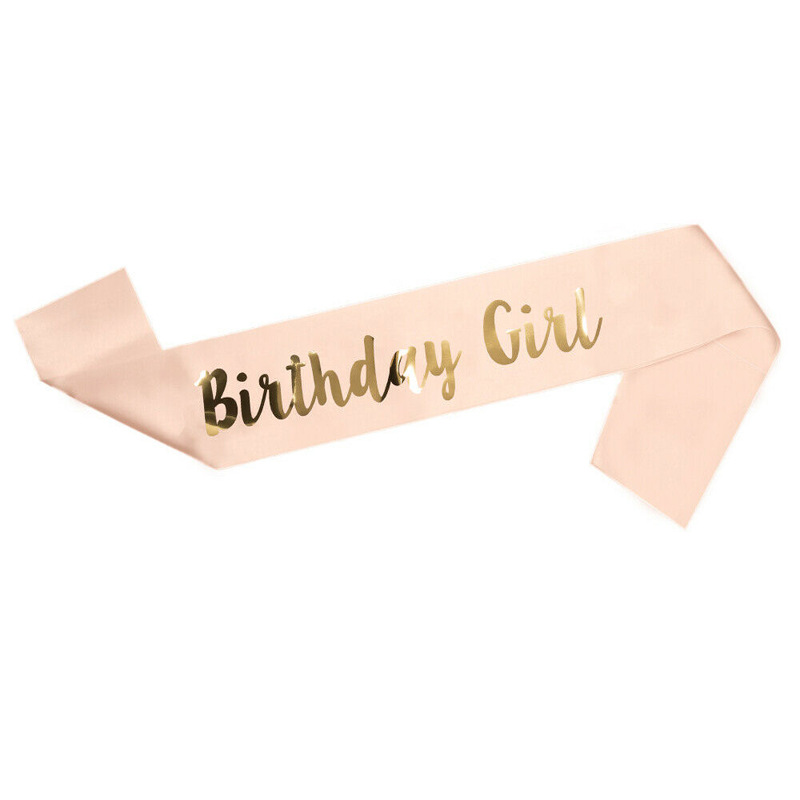 Spot Birthday Party Decorations Birthday Shoulder Strap Champagne Bronzing Ceremony Belt Birthday Girl Sash