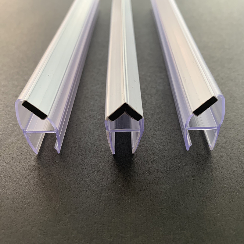 酒店浴室玻璃门双开t型90度磁吸条 淋浴房胶条 t型带磁性防水密条