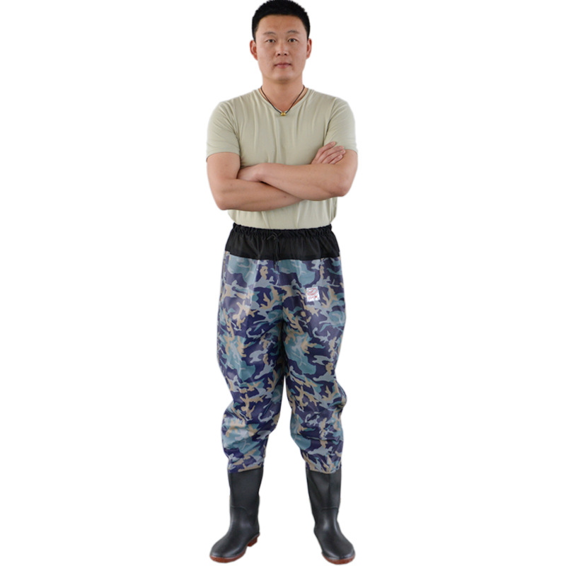 One-Piece Wader Half-Body Water Pants Water Clothes Waders Catch Fish Fishing Shorts Leather Fork Catch Fish Rain Pants Waders