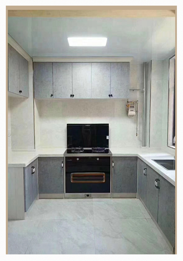 极简橱柜门 欧式铝合金橱柜门板 极简全铝橱柜门装修全铝家居定制