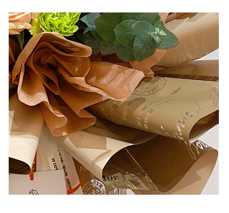 花派对新款鲜花包装纸花束包装纸乌托邦镀铝包花材料花店礼品用品