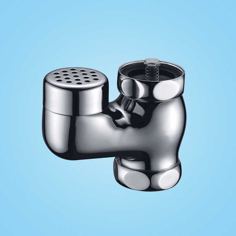 全铜高标卧式脚踏冲洗阀防污器大便延时阀防臭防虫装置冲洗阀配件