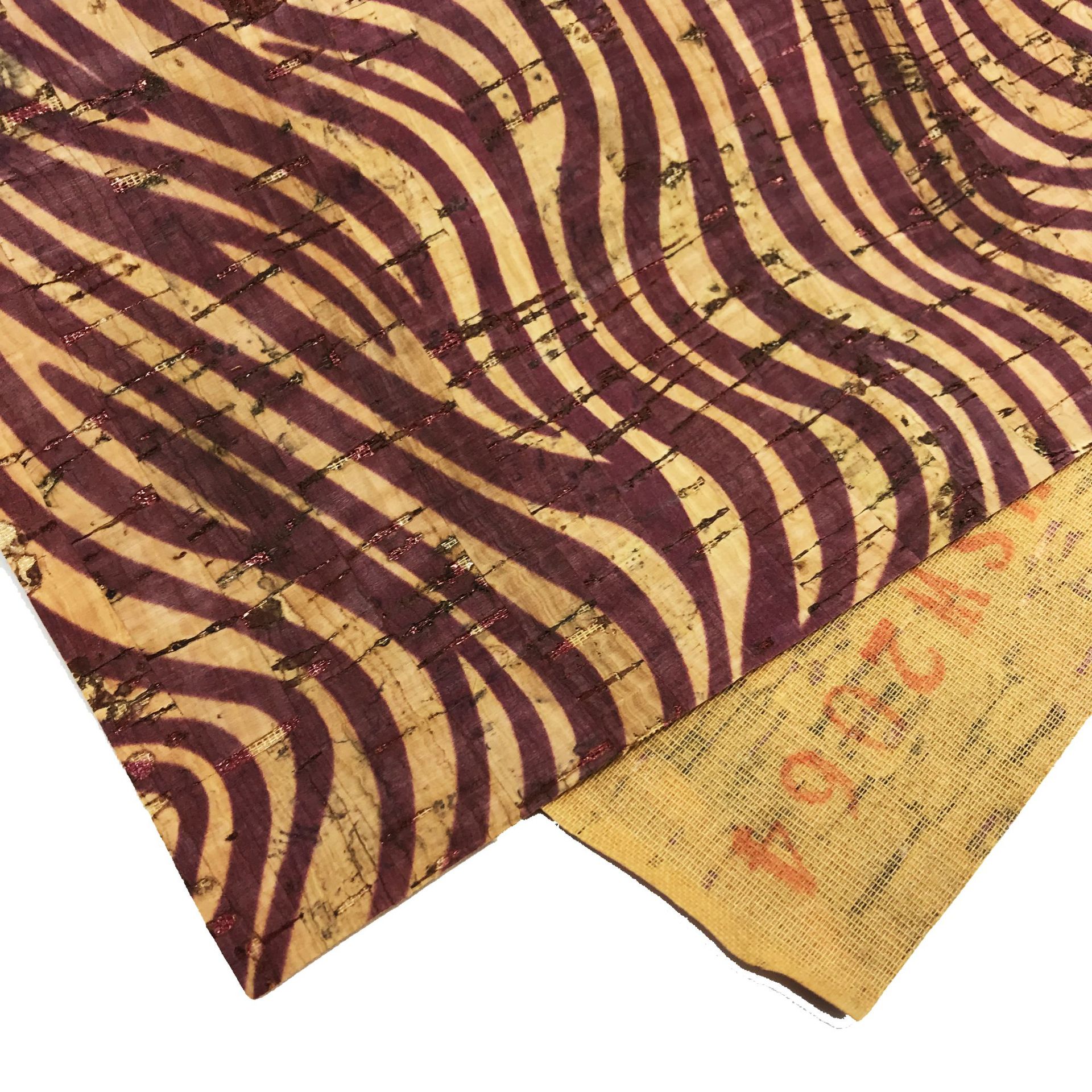 优质软木皮 斑马纹软木皮革 箱包手提包背景布鞋材工艺装饰布