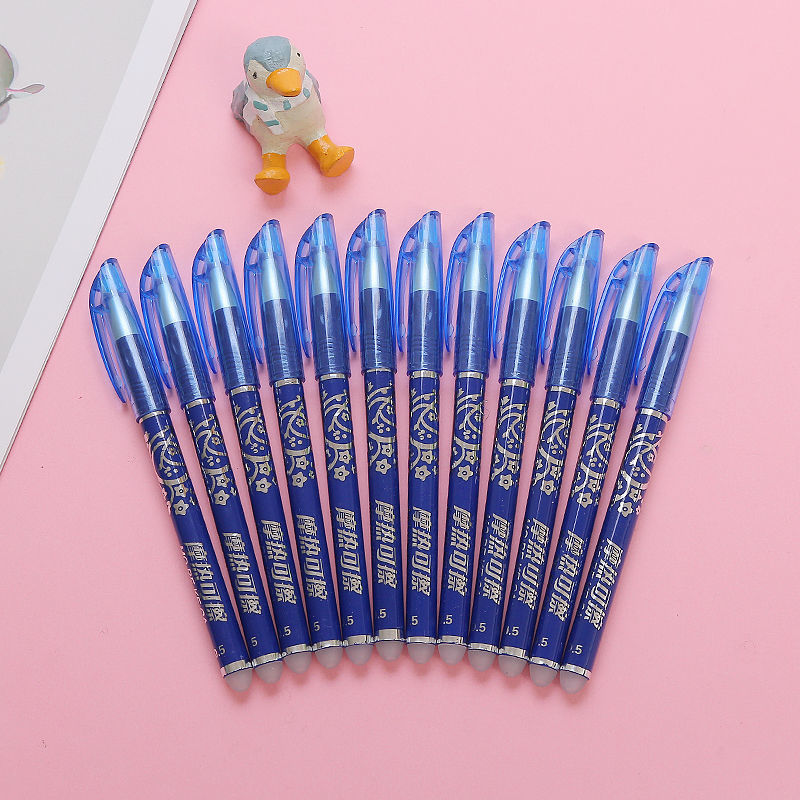 新款可擦黑色笔芯摩易擦笔0.5全针管蓝色摩热可擦中性笔学生用