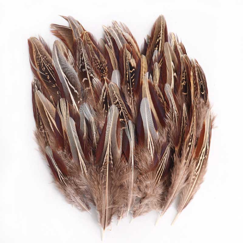 现货厂家批发山鸡红羽5-9cmdiy羽毛手工耳环头饰配件胸花婚纱饰品
