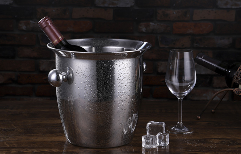 厂家直销冰桶酒吧不锈钢香槟桶加厚冰粒桶葡萄红酒桶酒店ktv用品