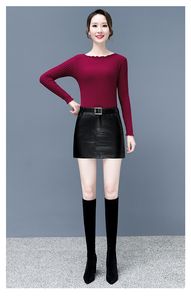 pu皮裙裤女秋冬韩版高腰显瘦包臀短皮裤时尚打底阔腿裤2020女装