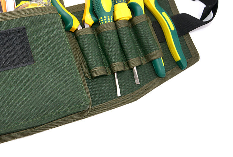 帆布工具腰包加厚电钻多功能挎包登高水电工五金收纳包电工工具包