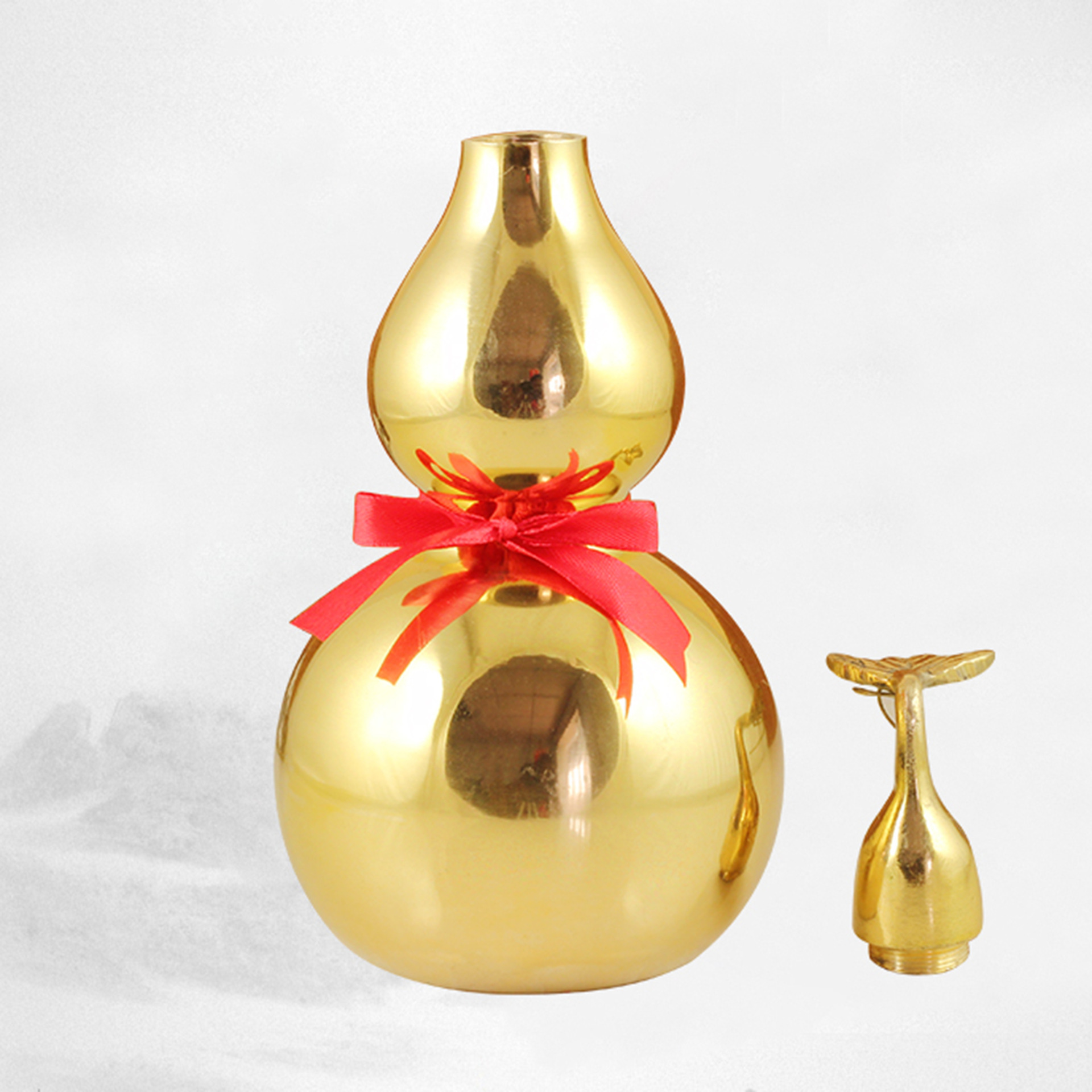 开盖纯铜光面葫芦八卦招财大小号空心铜葫芦风水挂件摆件