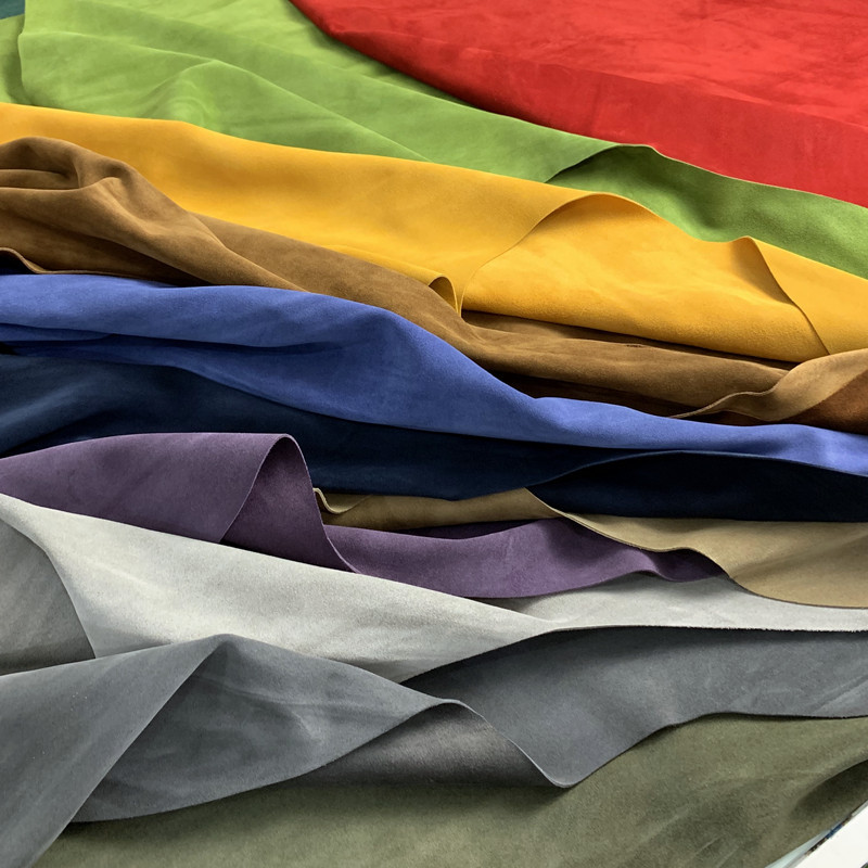 安菲希特 固特异高丝光小牛二层反绒皮 意大利皮中国直销商