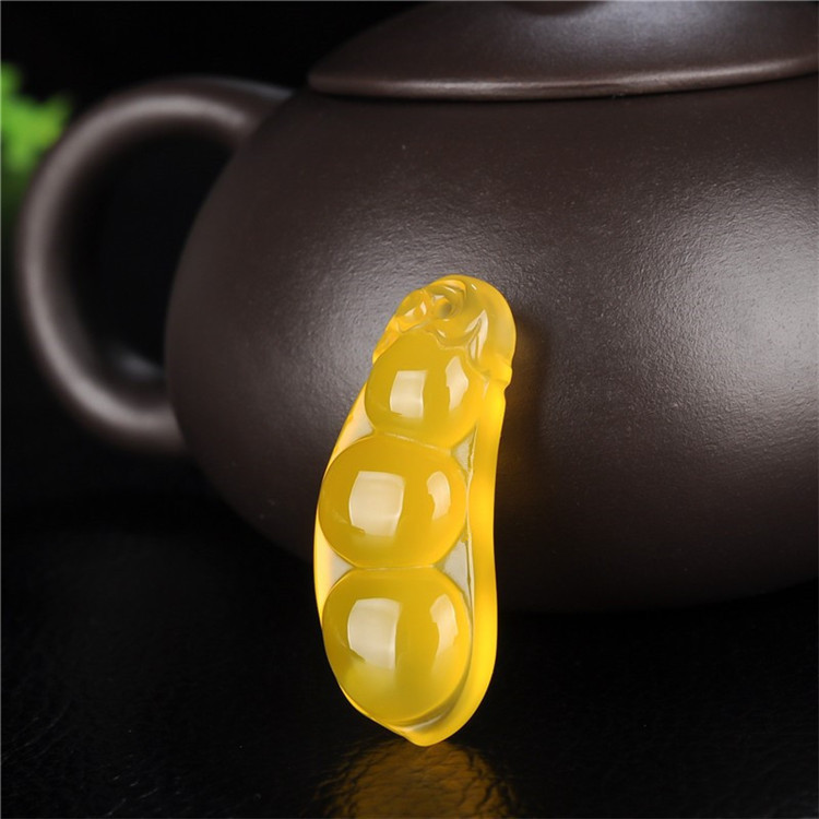 a货玉髓玛瑙四季平安豆吊坠男女款礼物礼品挂件玉器玉坠吊坠直播