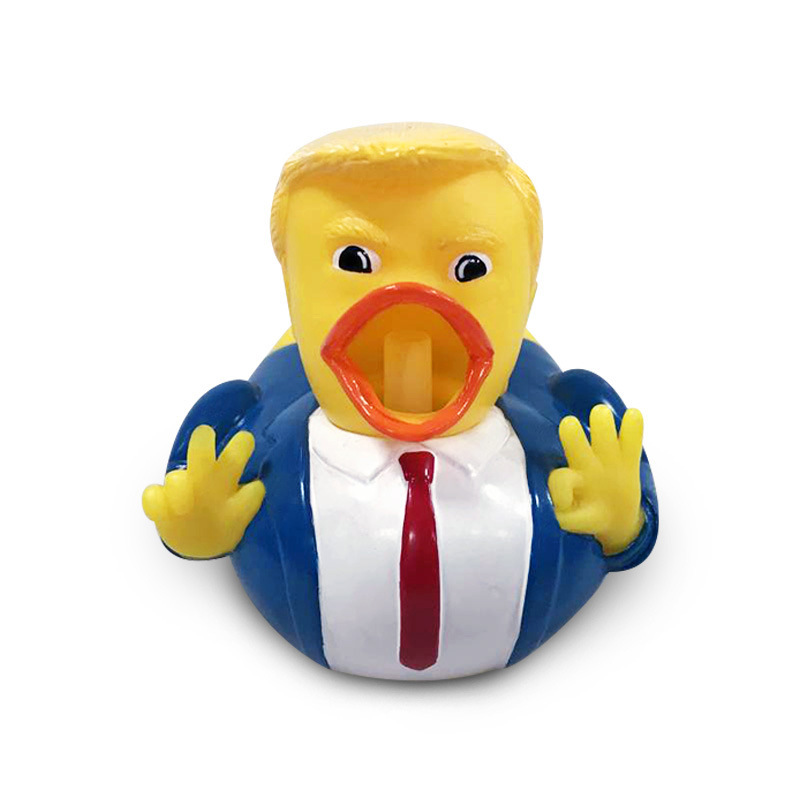 新款搞怪惨叫鸭定制pvc洗澡鸭子恶搞鸭子美国儿童沐浴浮水大黄鸭