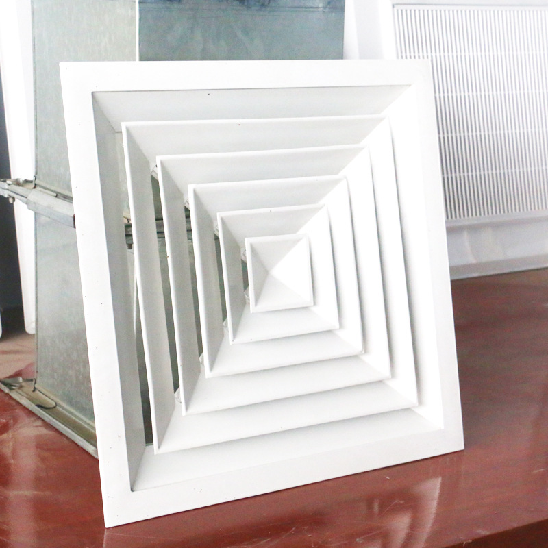 可拆abs方形散流器 铝合金出风口 新风系统送风口排风 圆形散流器