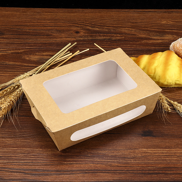 一次性牛皮纸餐盒快餐盒食品包装盒外卖打包盒牛皮纸饭盒定制批发