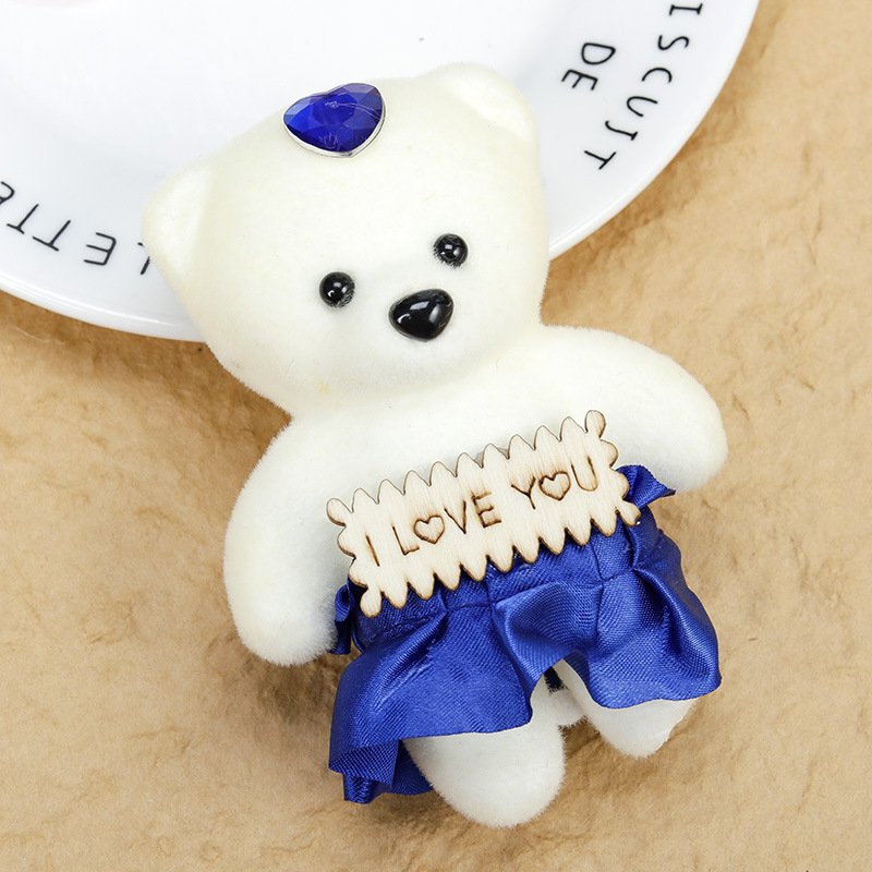 Yiwu Factory Cartoon Bouquet Little Bear Doll Wholesale Ice Cream Foam Bear Bouquet Gift Box Accessories Small Gift