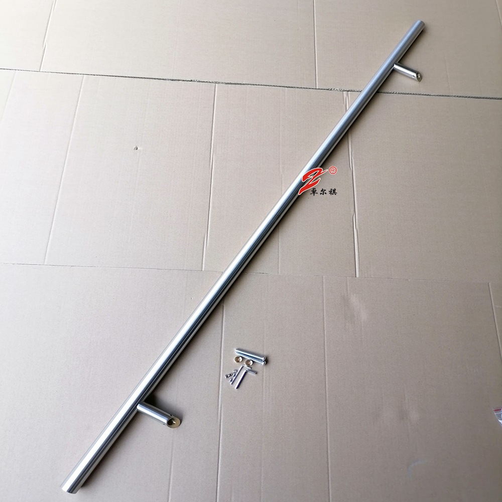 【新款促销】单支玻璃门304不锈钢拉丝打铜脚座拉手 斜脚门拉手
