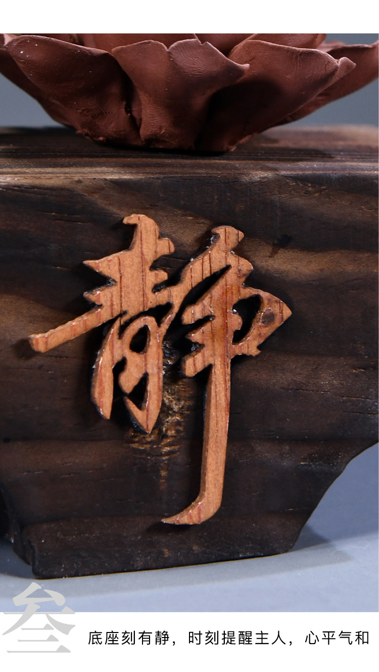 紫砂陶大肚能容笑弥勒佛禅意摆件倒流香炉家用室内净化空气线香炉