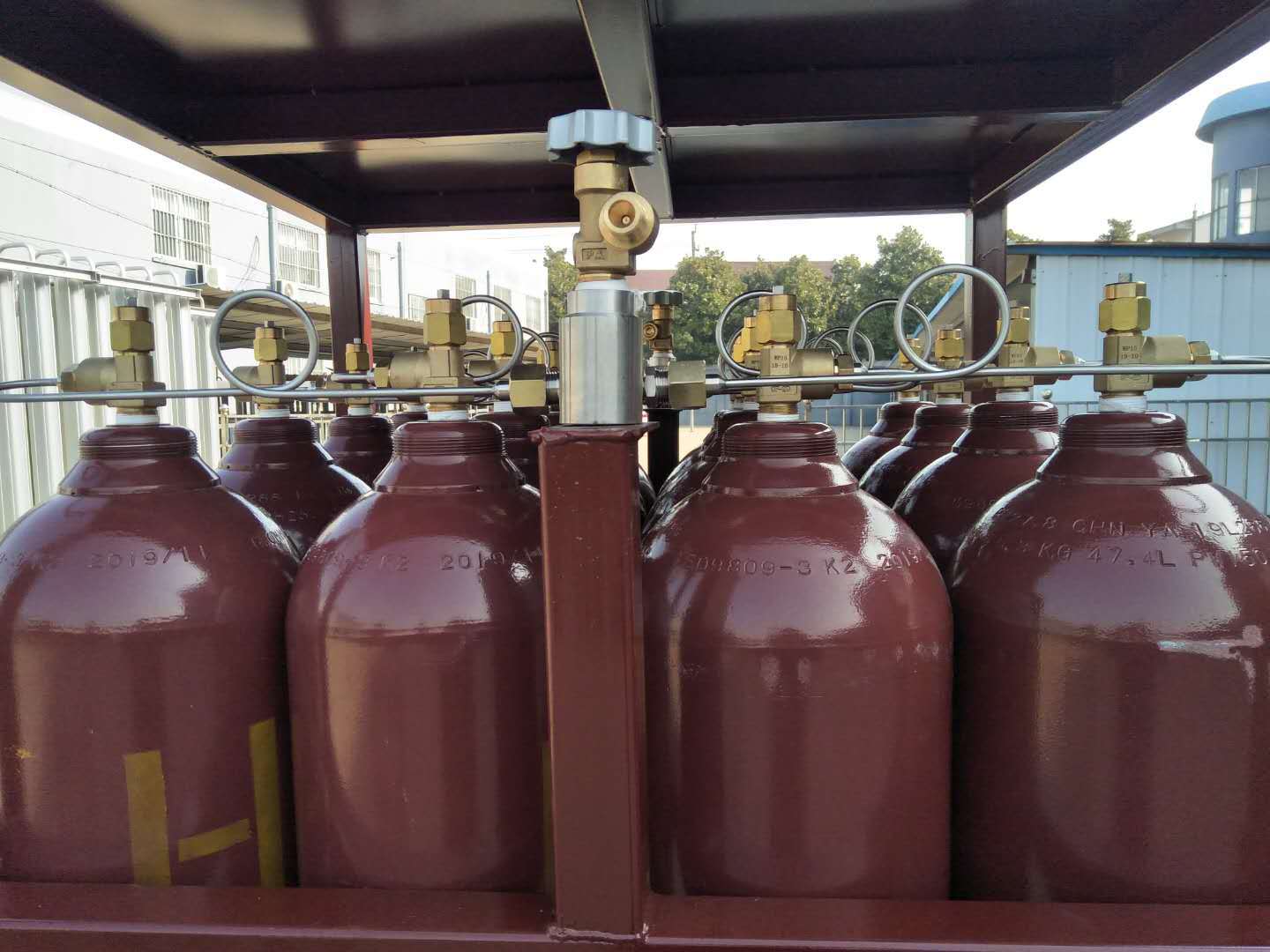 厂家直供24瓶组卧式cng/天然气钢瓶集装格 气瓶集装格 质量保障