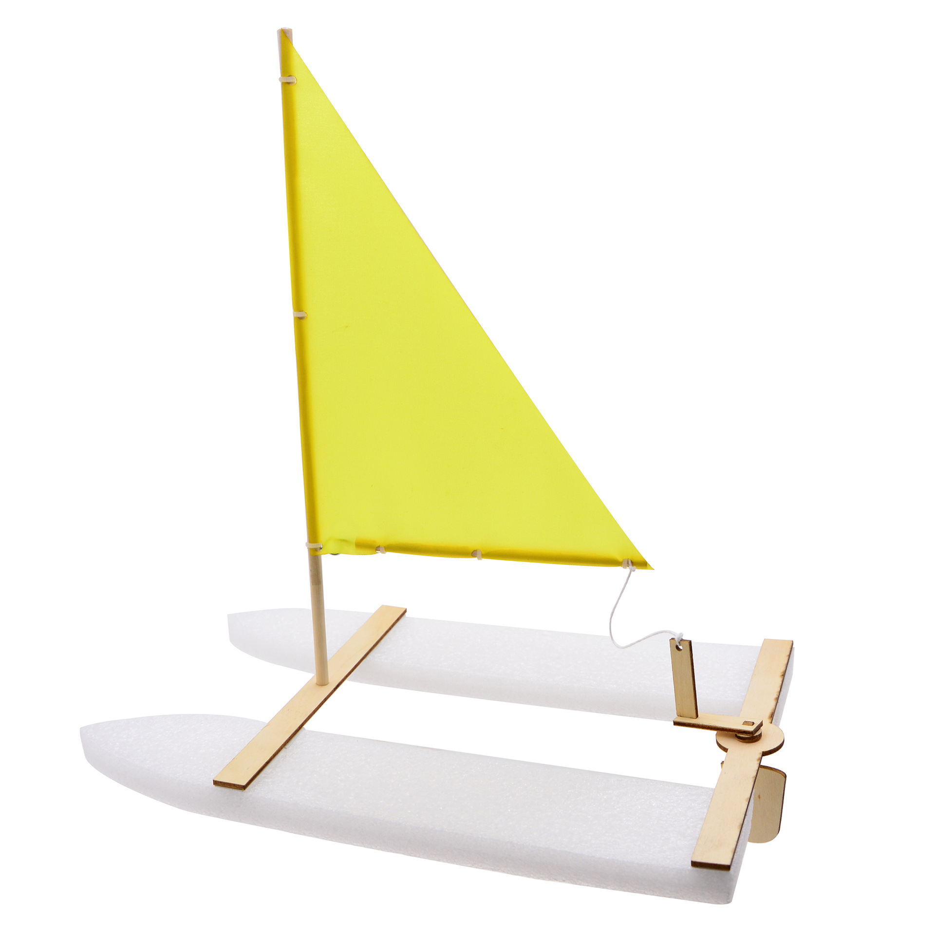 鳕鱼号双体帆船自航模型舰船模型 科技小制作小发明邢老师手工课