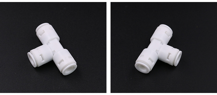 厂家现货批发净水器配件702t型三通快接免蓝卡2分正三通水管接头