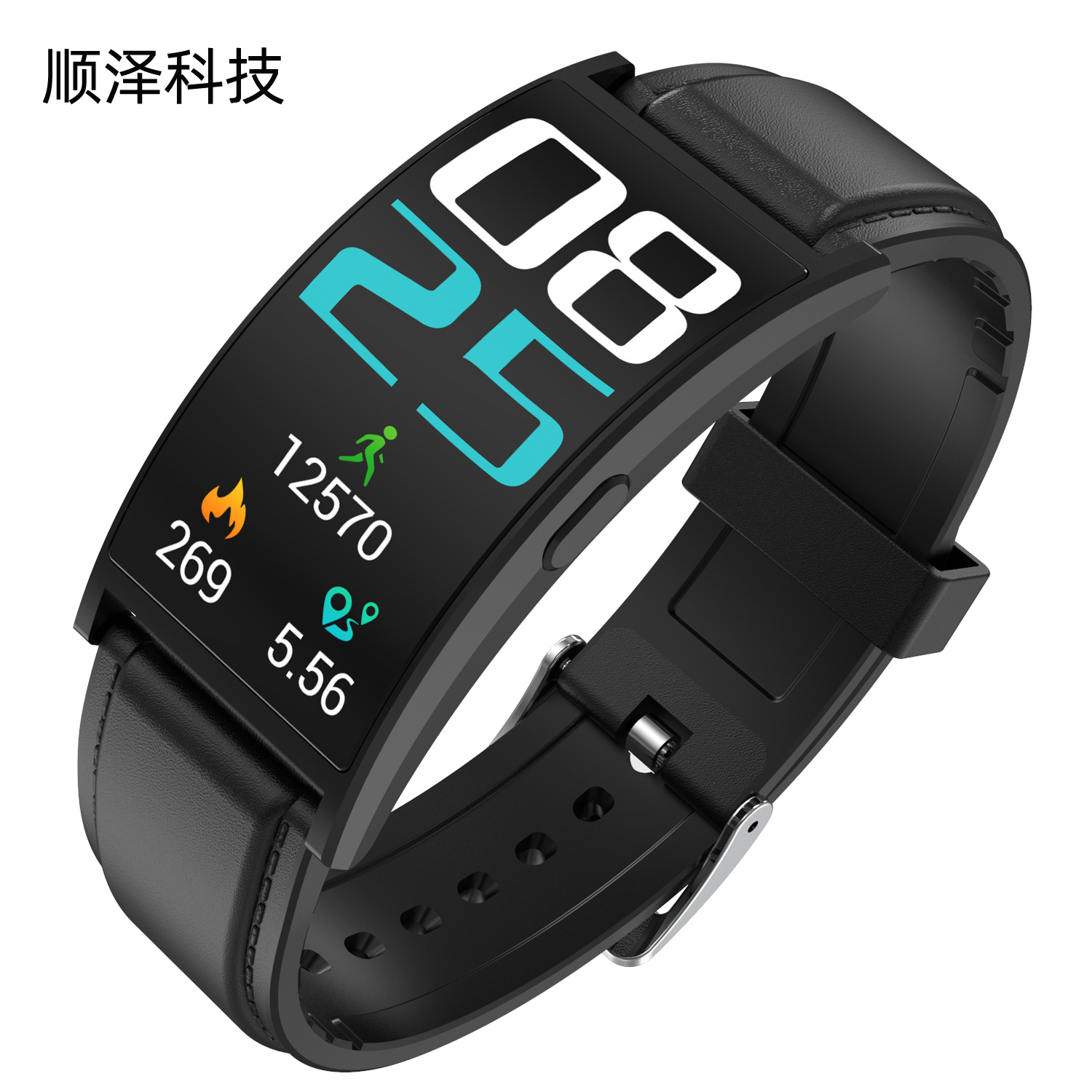 amoled柔性曲面屏智能手环t20 1.5英寸多功能运动手环 亚马逊新品