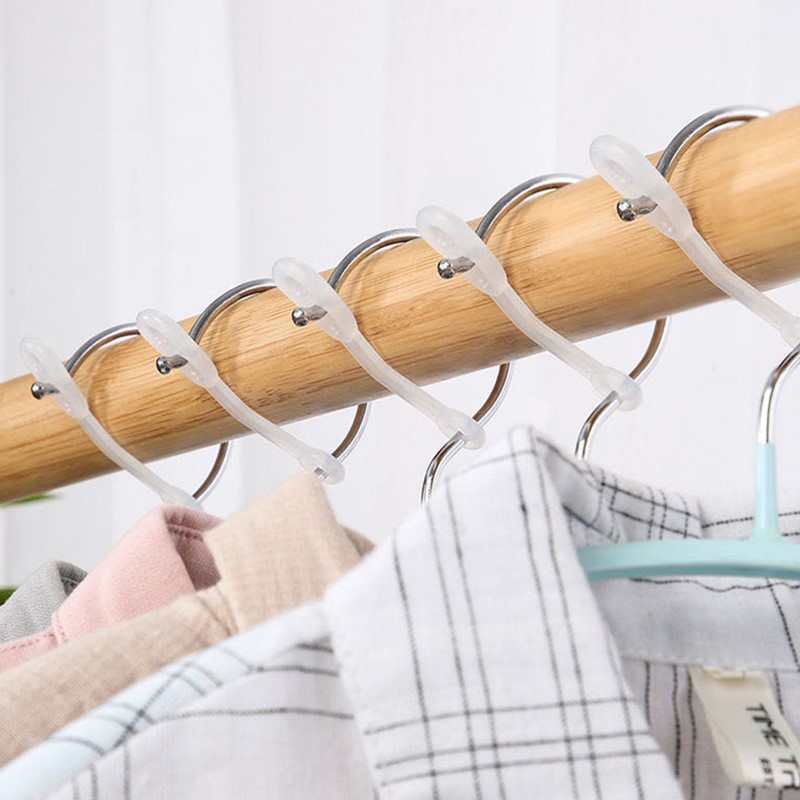 居家硅胶晾衣架防风扣晒衣杆防滑硅胶条衣架防掉固定神器挂钩卡扣